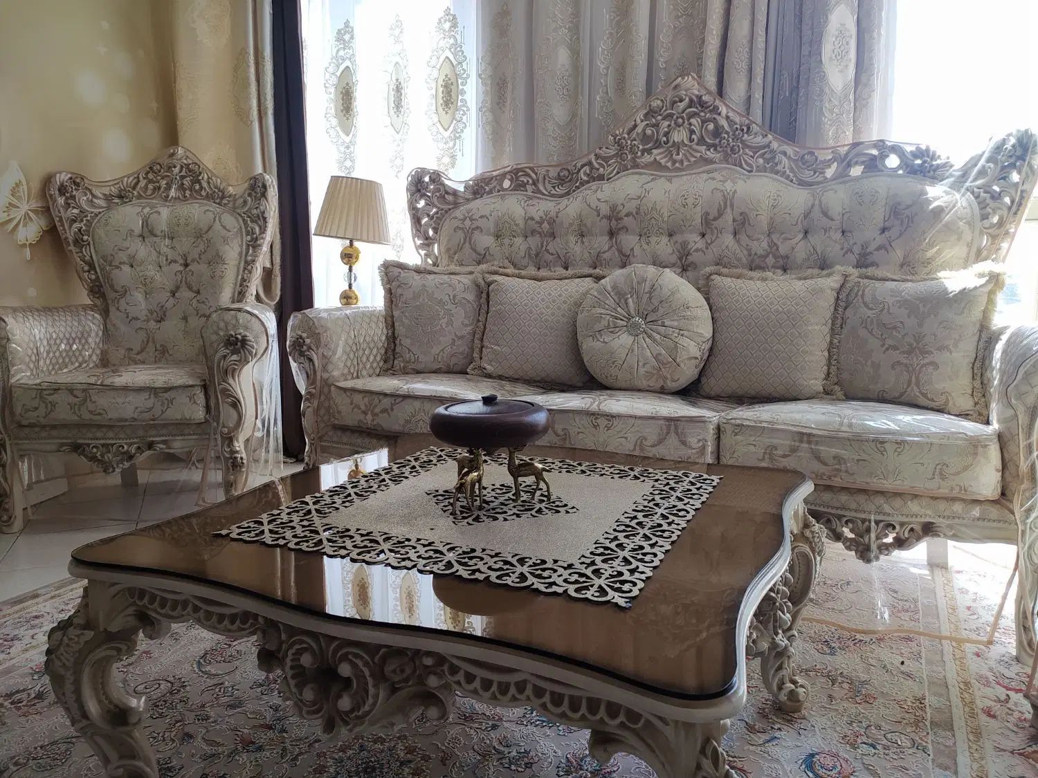 مبل استیل نه نفره درحدنو|مبلمان خانگی و میز عسلی|کرج, اسدآباد|دیوار
