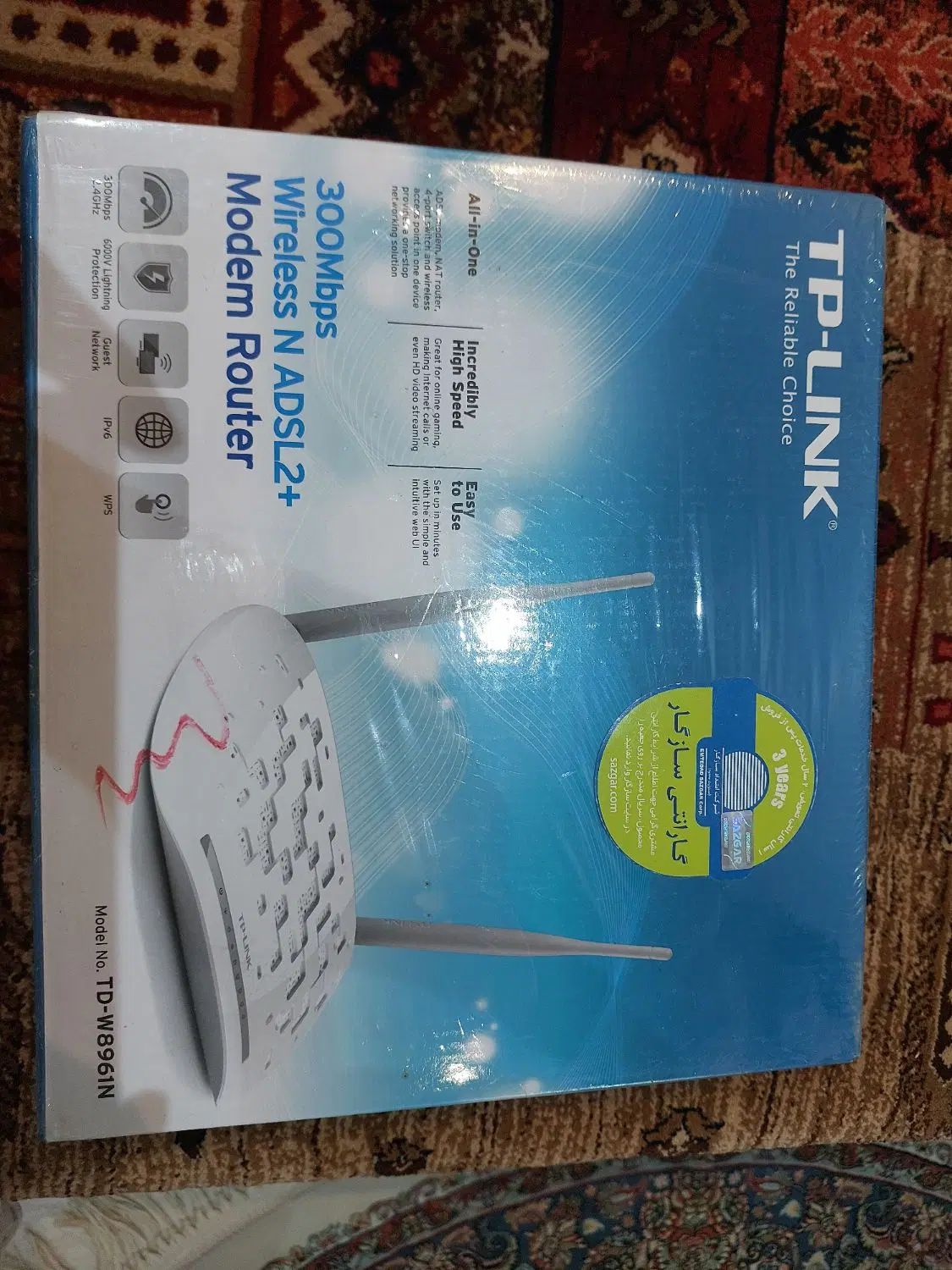 مودمADSL ROUTER بیسیم با سرعت ۳۰۰ مگابایت در ثانیه|مودم و تجهیزات شبکه|اصفهان, احمدآباد|دیوار