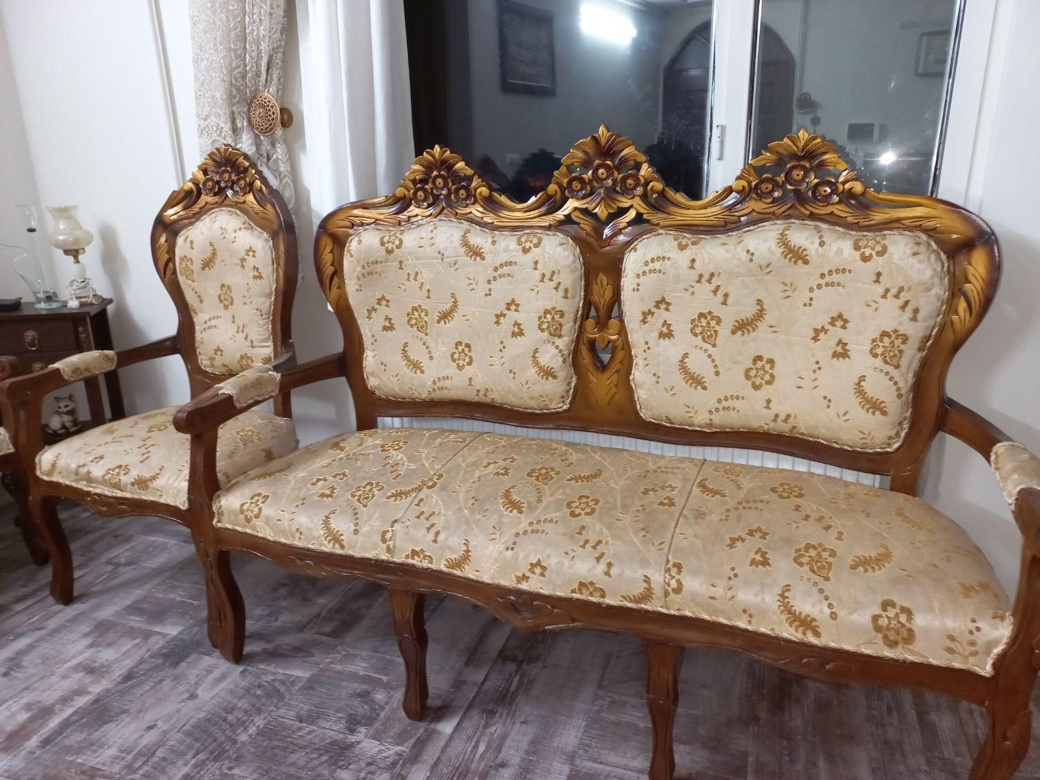 مبل ۹ نفره استیل چوب راش|مبلمان خانگی و میز عسلی|بروجرد, |دیوار
