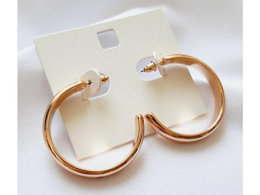 گوشواره نیم حلقه طلایی، سادگی و جذابیت درکنار هم|بدلیجات|سنندج, |دیوار