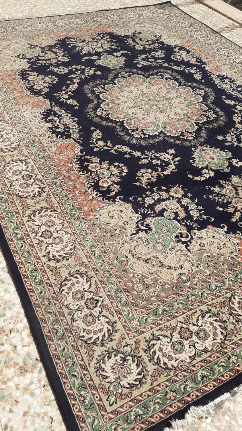فرش سرمه ای ۱۲متر و ۹متر یک طرح|فرش|کرج, شاهین‌ویلا|دیوار