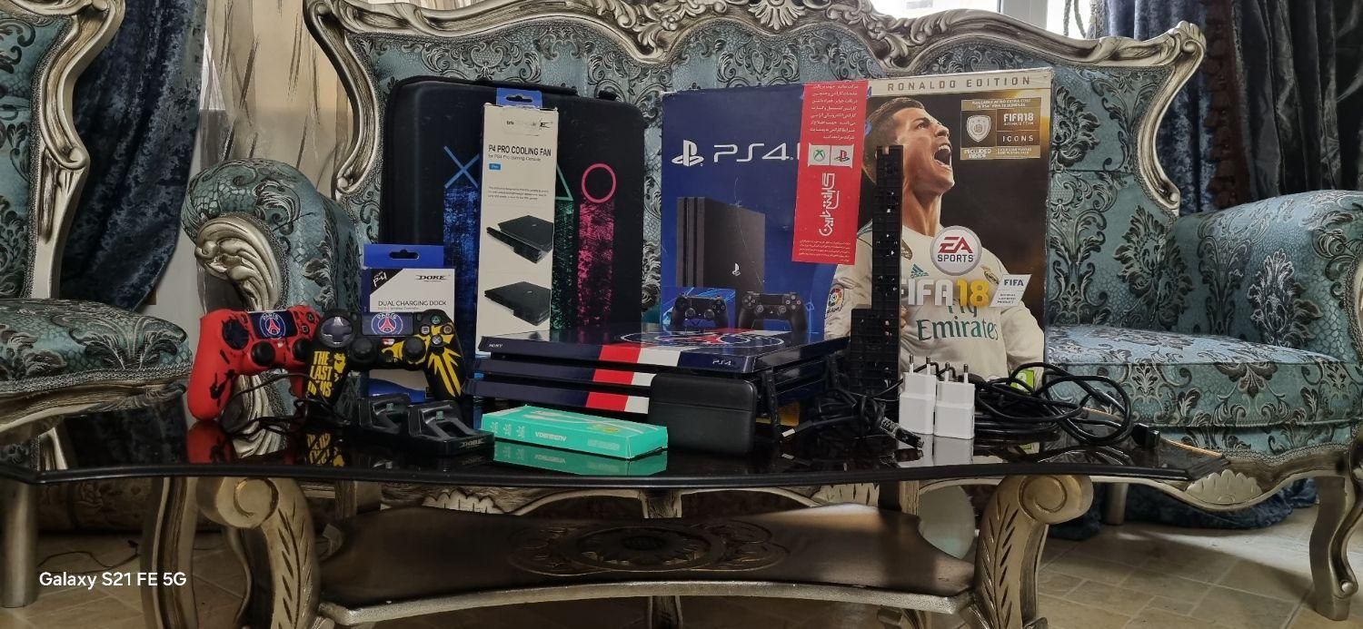 ps4 pro پلمپ با تمام تجهیزات قابل کپی خور|کنسول، بازی ویدئویی و آنلاین|یزد, |دیوار