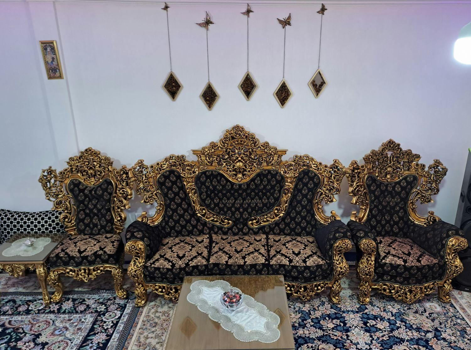 مبل سلطنتی ۹نفره|مبلمان خانگی و میز عسلی|تهران, بهمن یار|دیوار
