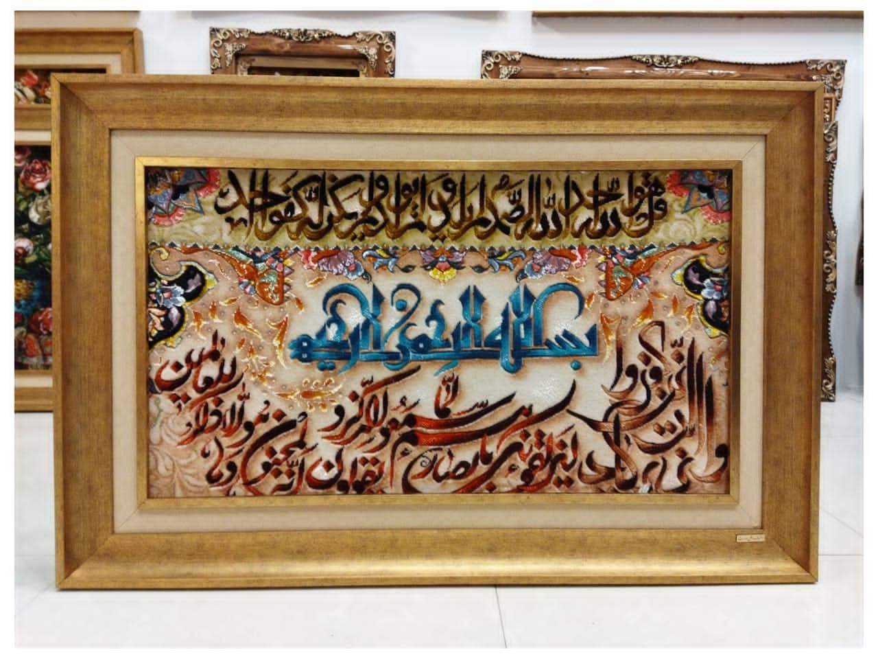 آیه قرآنی دستباف تبریز با ضمانت اصالت TABRIZ|تابلو فرش|مشهد, کوه سنگی|دیوار