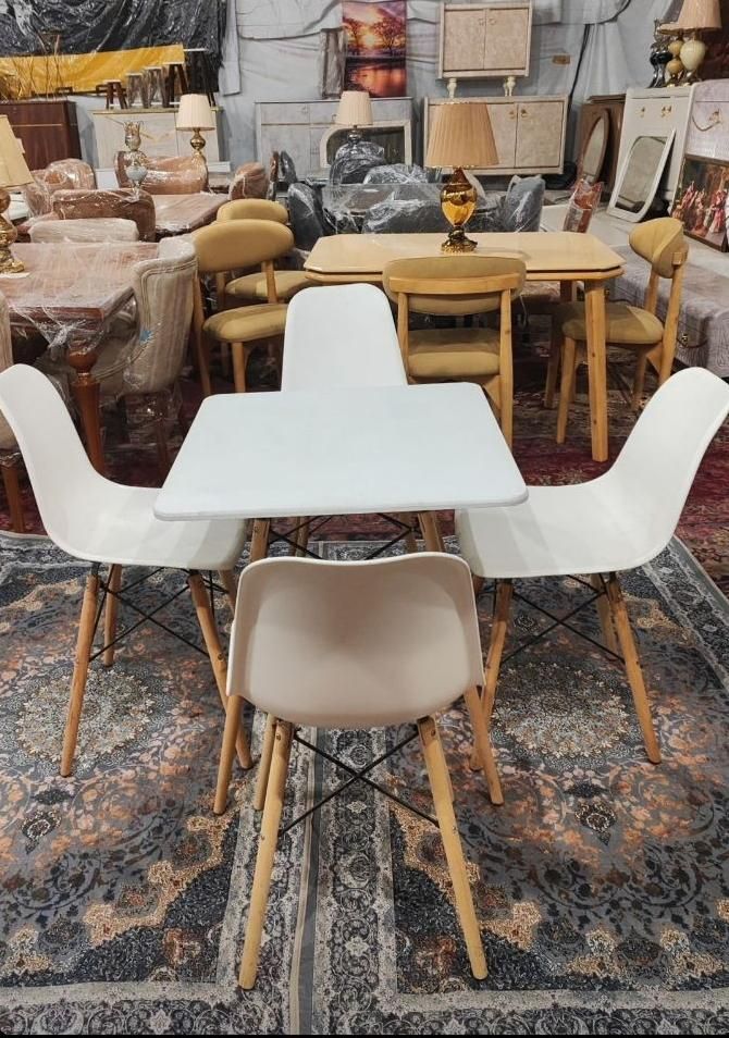 میز و صندلی 4 نفره فایبرگلاس نشکن پایه ایفلی|میز و صندلی غذاخوری|شیراز, وزیرآباد|دیوار