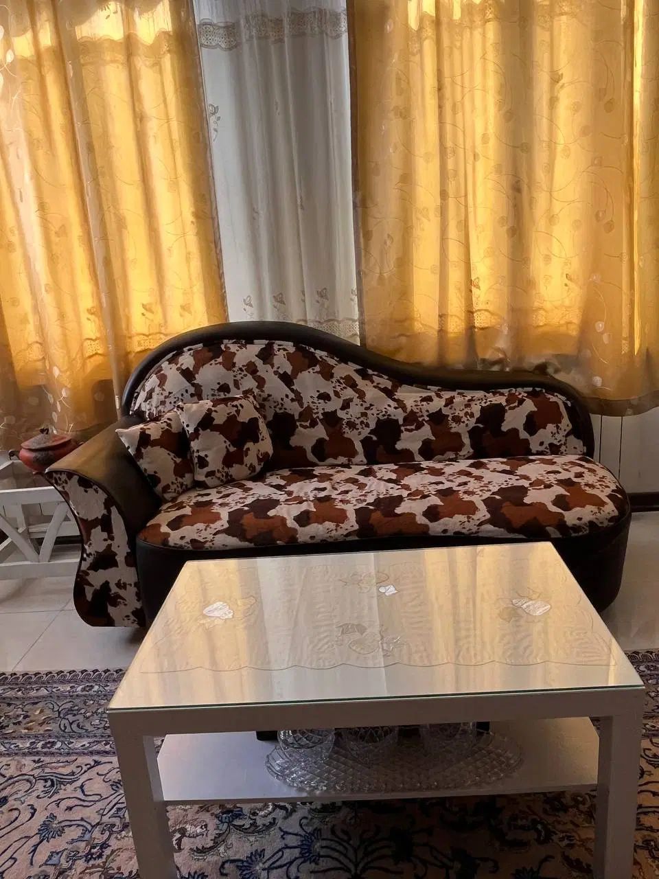 مبلمان فانتزی چرمی ۵ نفره|مبلمان خانگی و میز عسلی|تهران, نگین غرب|دیوار