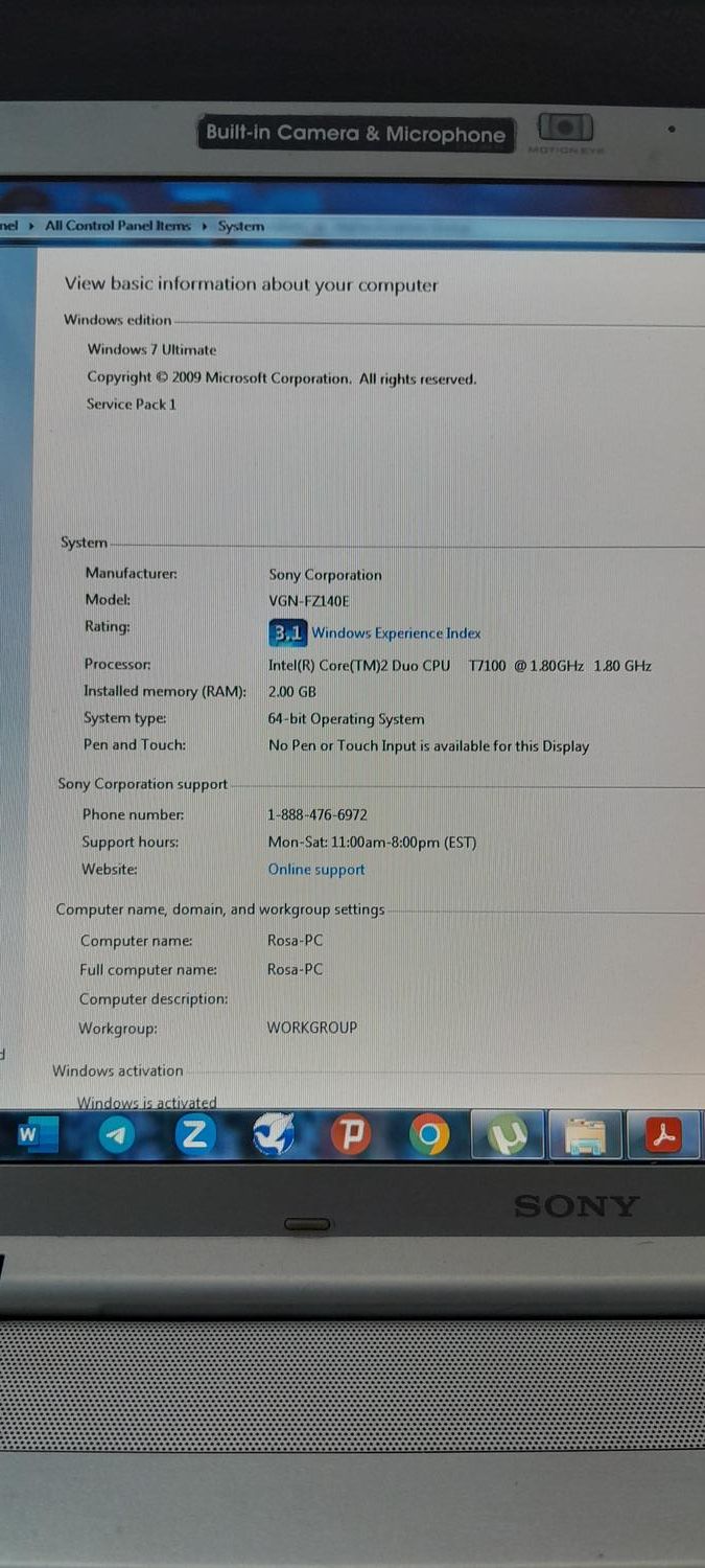 Sony Vaio|رایانه همراه|تهران, کاشانک|دیوار