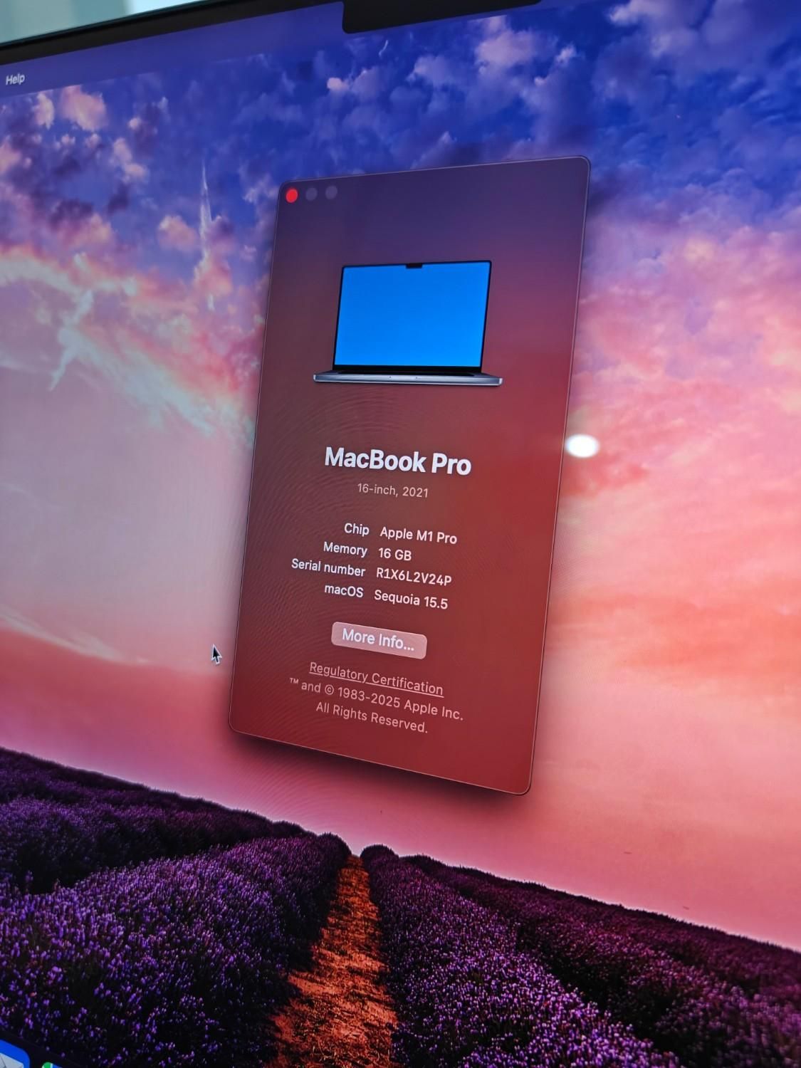 مکبوک پرو ۱۶ اینچ - Macbook M1 Pro 2021|رایانه همراه|تهران, یافت‌آباد|دیوار
