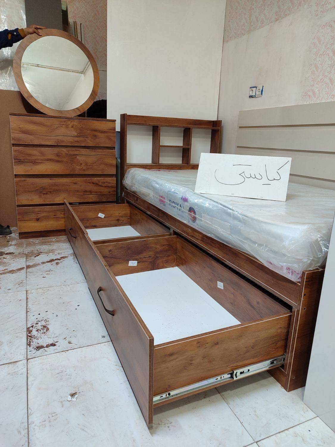 تخت یک نفره نازنین|تخت و سرویس خواب|مشهد, گلبرگ شمالی|دیوار