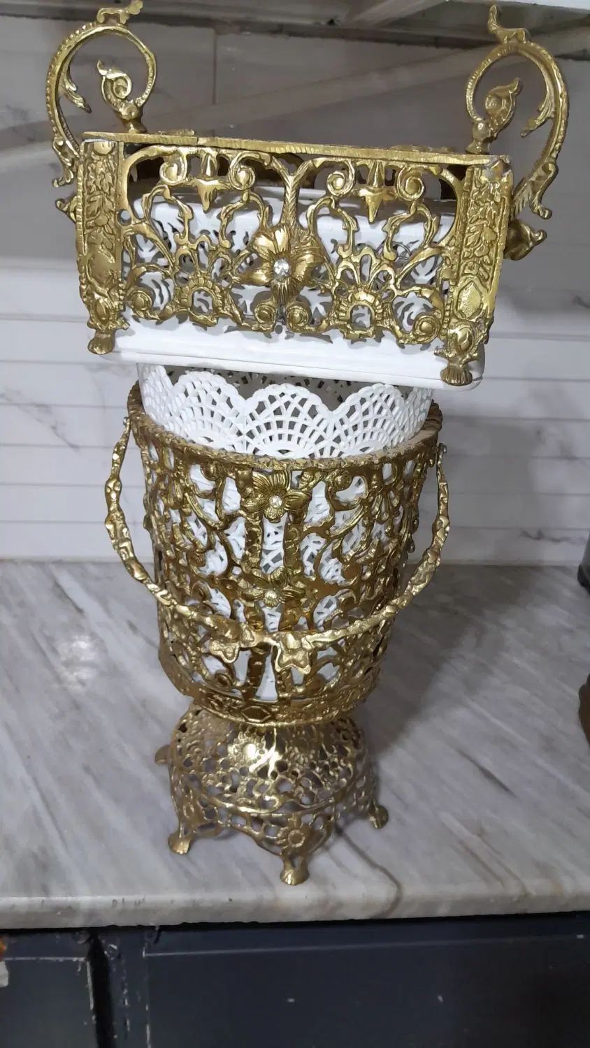 سطل زباله برنج برنز برنجی برنزی باآلیاژ اصل خالص|صنایع دستی و سایر لوازم تزئینی|تهران, شهرک ولیعصر شمالی|دیوار