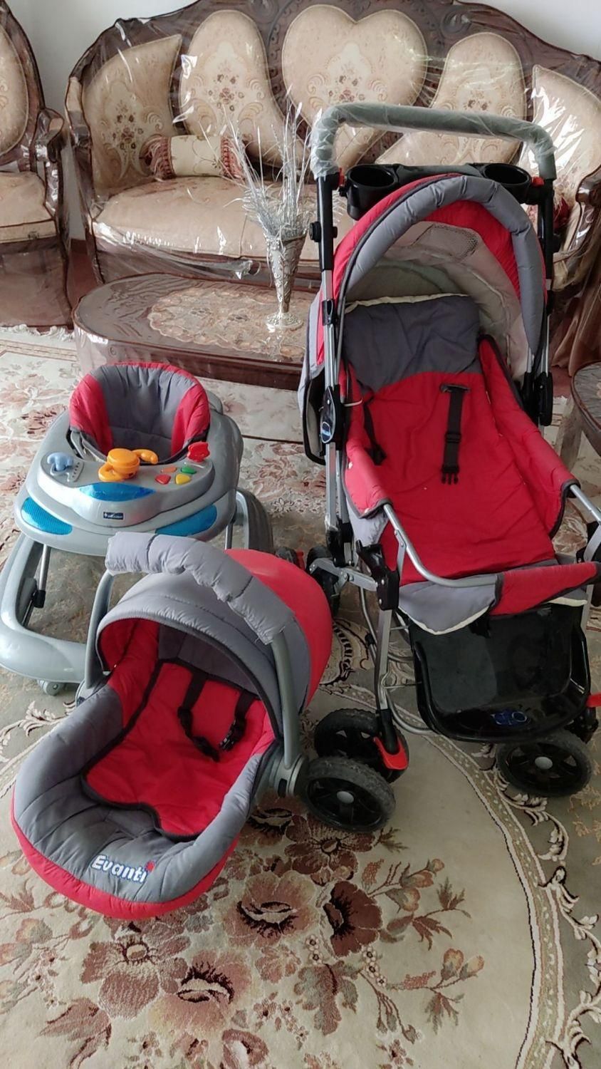 ست کالسکه وکریروروروئک|اسباب و اثاث بچه|اصفهان, شهرک کاوه|دیوار