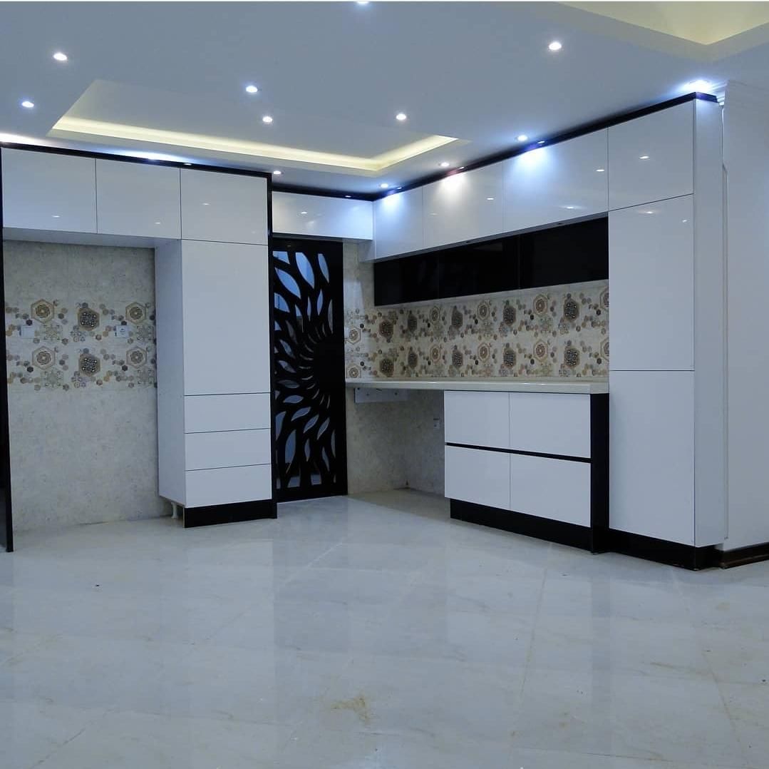 444 کد m کابینت دوپله هایگلاس سفید مشکی|مصالح و تجهیزات ساختمان|اصفهان, قلعه طبره|دیوار