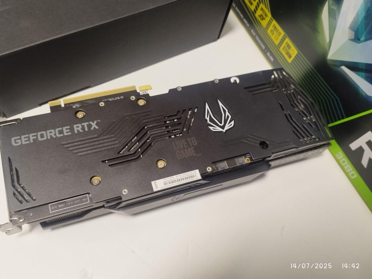 گرافیک zotac trinity 3080 LHR ماین نشده تضمینی|قطعات و لوازم جانبی رایانه|تهران, فلسطین (میدان انقلاب)|دیوار
