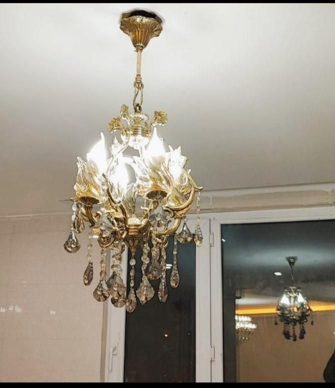 لوستر فانوسی 4 شاخه 4 شعله تولیدی رستمی|لوستر و چراغ آویز|زنجان, |دیوار