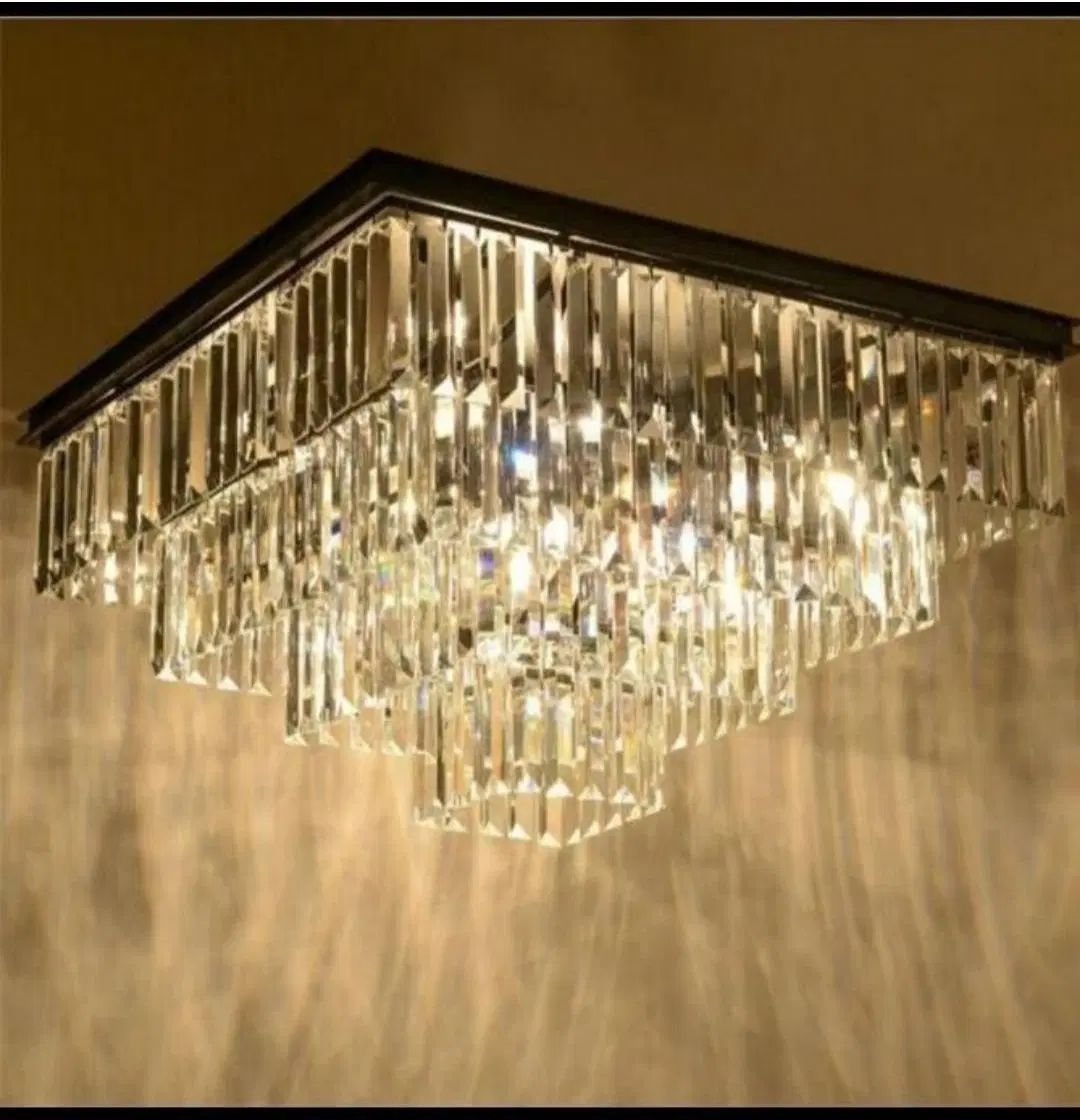 لوستر الماس. کریستالی مدل تینا مربع. AC light|لوستر و چراغ آویز|تهران, سنگلج (شاپور)|دیوار
