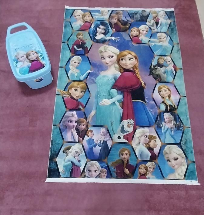فرش فروزن FROZEN همراه باکس اسباب بازی|فرش|قم, هنرستان|دیوار
