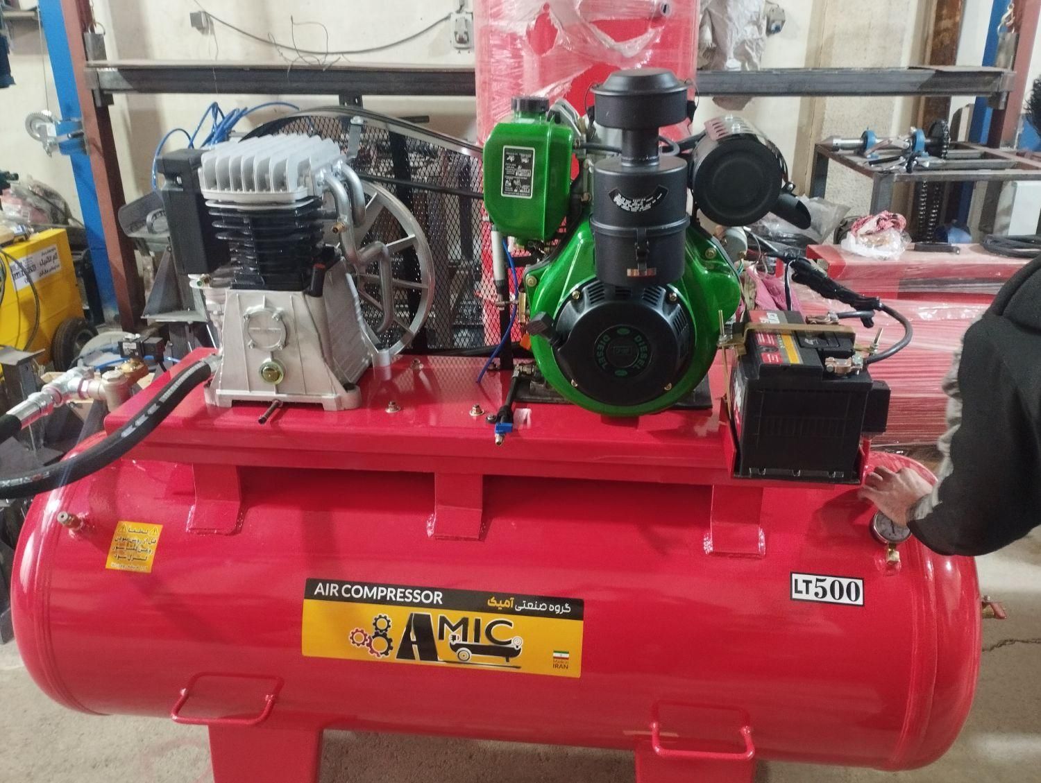 کمپرسور 500لیتری دیزل ابک ایتالیایی|ماشینآلات صنعتی|اصفهان, لاله|دیوار