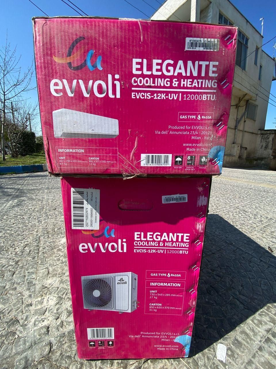 کولر گازی 12000 ایوولی مدل الگانت|کولر گازی و فنکوئل|قائمشهر, |دیوار