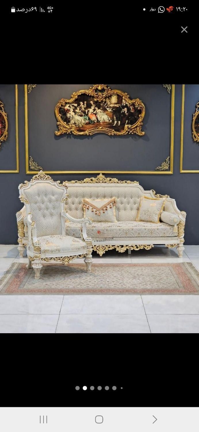 مبل کلاسیک گلایل نه نفره|مبلمان خانگی و میز عسلی|ورامین, ورامین|دیوار