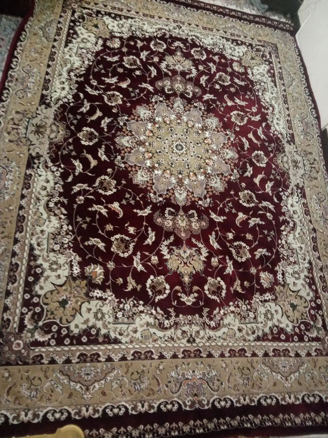 دوتخته فرش ۹متری،جنس  پنبه پلی استر،شسته شده وتمیز|فرش|تهران, اسفندیاری|دیوار
