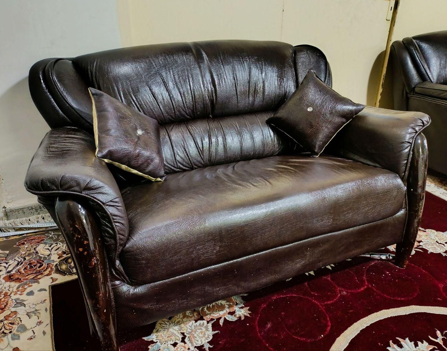 مبل 13 نفره چرمی|مبلمان خانگی و میز عسلی|تهران, قیام‌دشت|دیوار