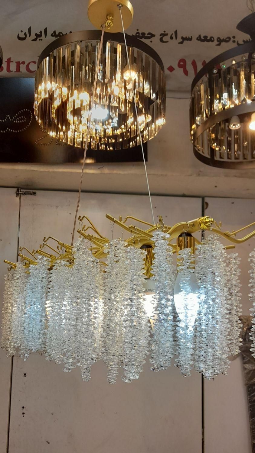 لوستر درختی انگوری شاخه نبات|لوستر و چراغ آویز|رشت, استقامت 1|دیوار