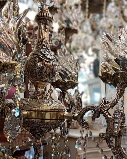 لوستر 20 شاخه ای برنج|لوستر و چراغ آویز|تبریز, |دیوار