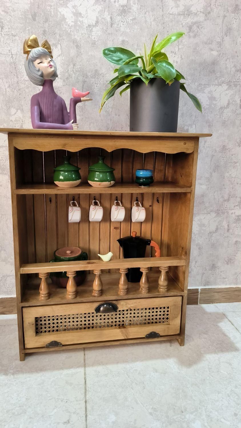 شلف چوبی|کتابخانه، شلف، قفسههای دیواری|رشت, لاکان شهر|دیوار