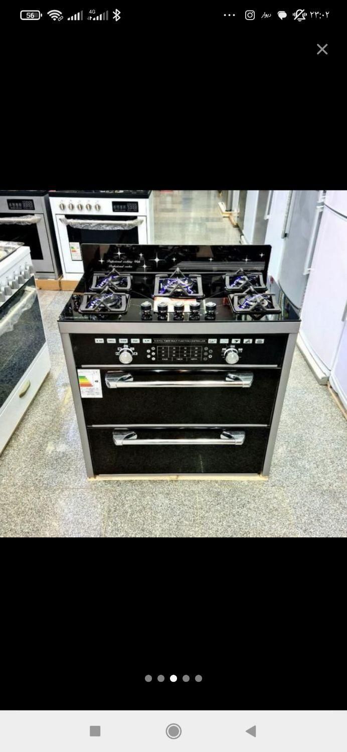 اجاق گاز صفحه شیشه ای ۳کشو|اجاق گاز و لوازم برقی پخت‌وپز|پرند, |دیوار