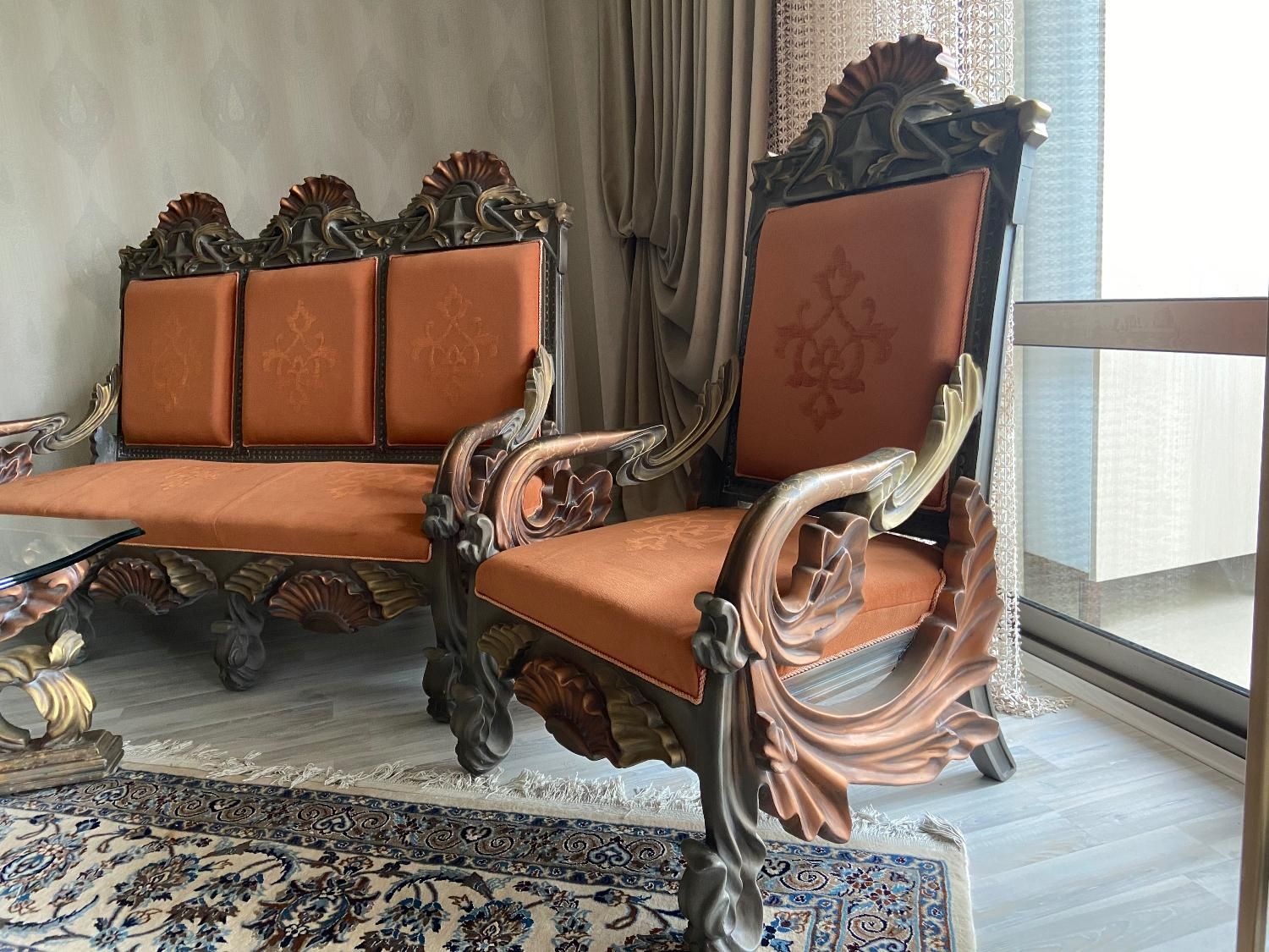 مبلمان استیل  ۹ نفره همراه با سرویس کامل میز ناهار|مبلمان خانگی و میز عسلی|اصفهان, لنبان|دیوار