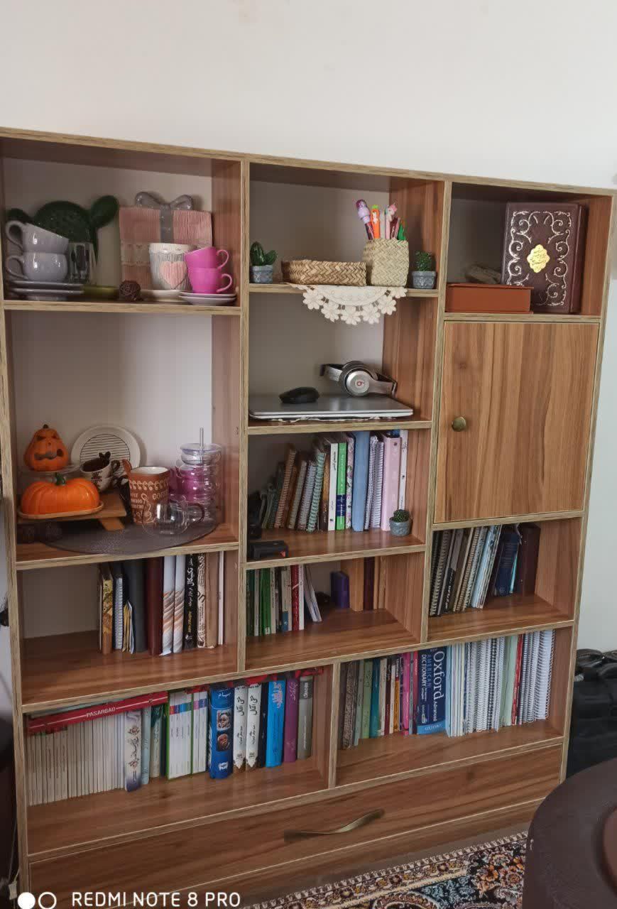 کتابخونه و آینه شمعدان|کتابخانه، شلف، قفسه‌های دیواری|کرمان, |دیوار