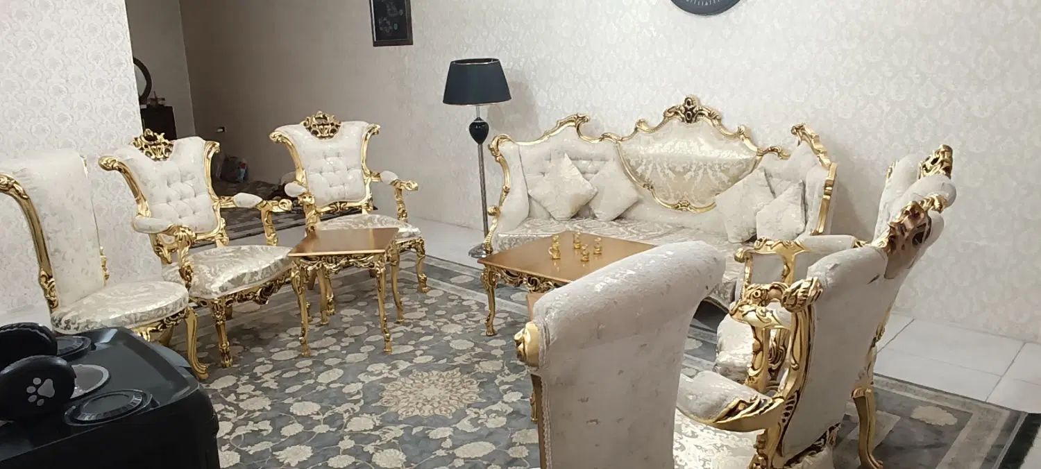 مبلمان سلطنتی مدل خرچنگی ۹نفره|مبلمان خانگی و میز عسلی|مشهد, شهرک بهارستان|دیوار