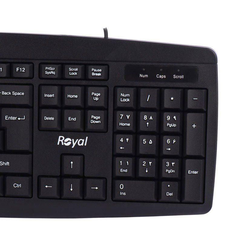 کیبورد سیمی رویال rk315 usb|قطعات و لوازم جانبی رایانه|قم, انسجام|دیوار