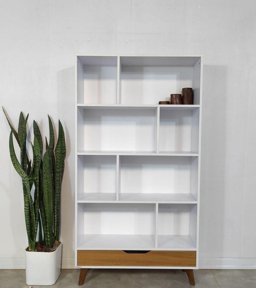 بوفه و کتابخانه و استند دیواری ام دی اف|کتابخانه، شلف، قفسههای دیواری|کارون, |دیوار