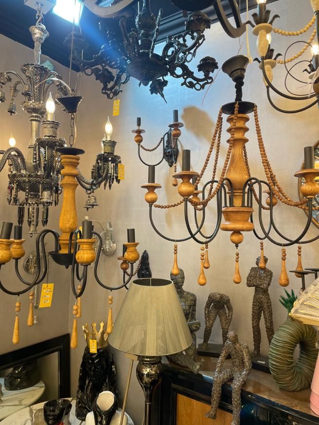 لوستر چوبی(رستیک)|لوستر و چراغ آویز|مشهد, امامیه (شهرک غرب)|دیوار