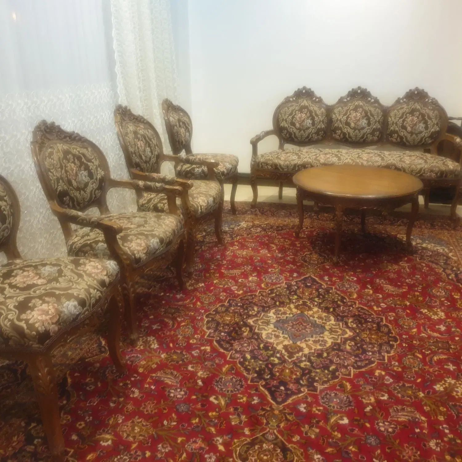ست کامل پذیرایی و ناهارخوری  چوب گردو قدیمی|مبلمان خانگی و میز عسلی|تهران, صادقیه|دیوار