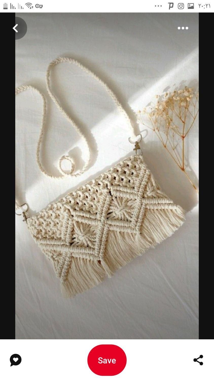 کیف مکرومه شیک دستساز|کیف، کفش، کمربند|بابل, |دیوار