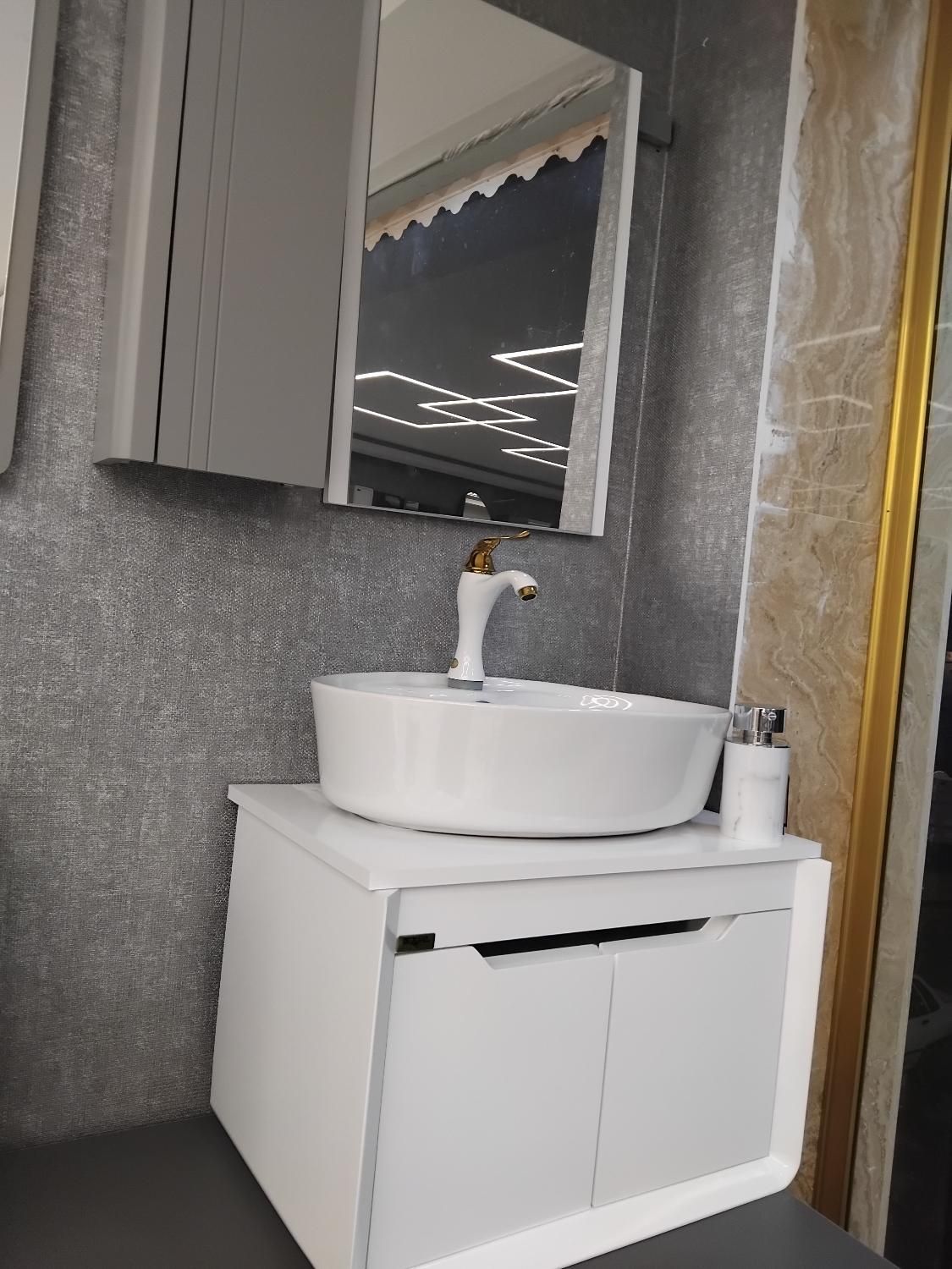 روشویی کابینتی و روشویی پایه دار در ابعاد مختلف|لوازم سرویس بهداشتی|رشت, حومه رشت|دیوار