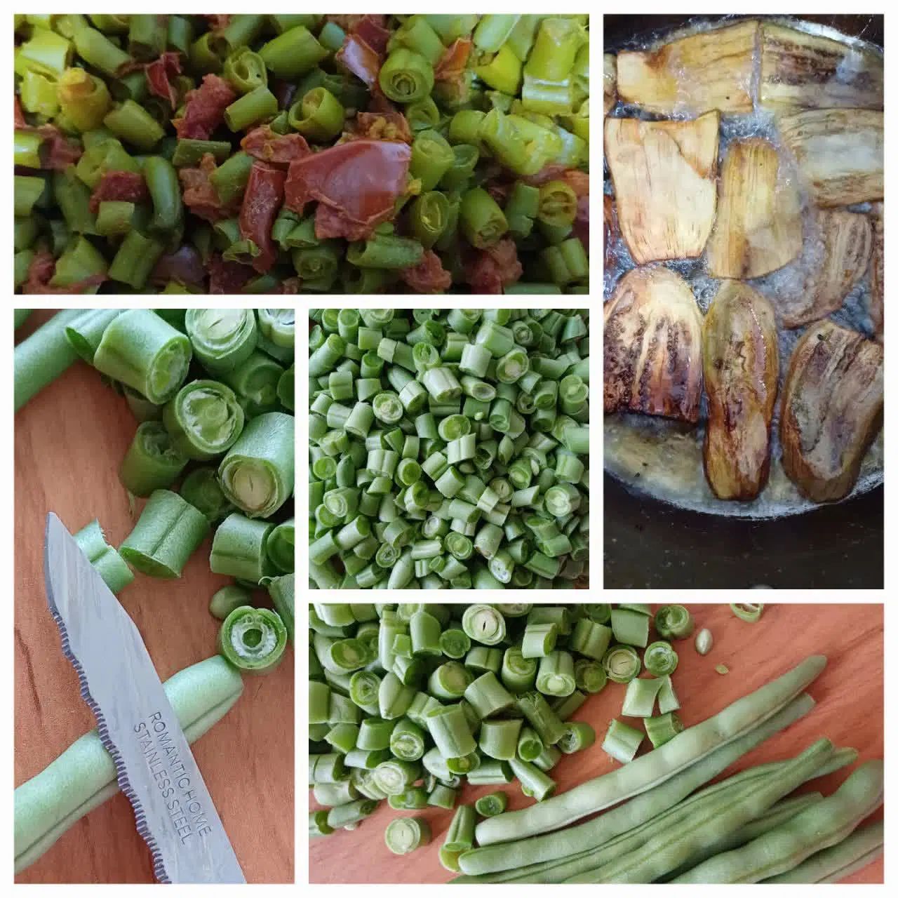 لوبیا سبز خورد شده لوبیا سبزپخته شده با گوجه|خوردنی و آشامیدنی|بافق, |دیوار
