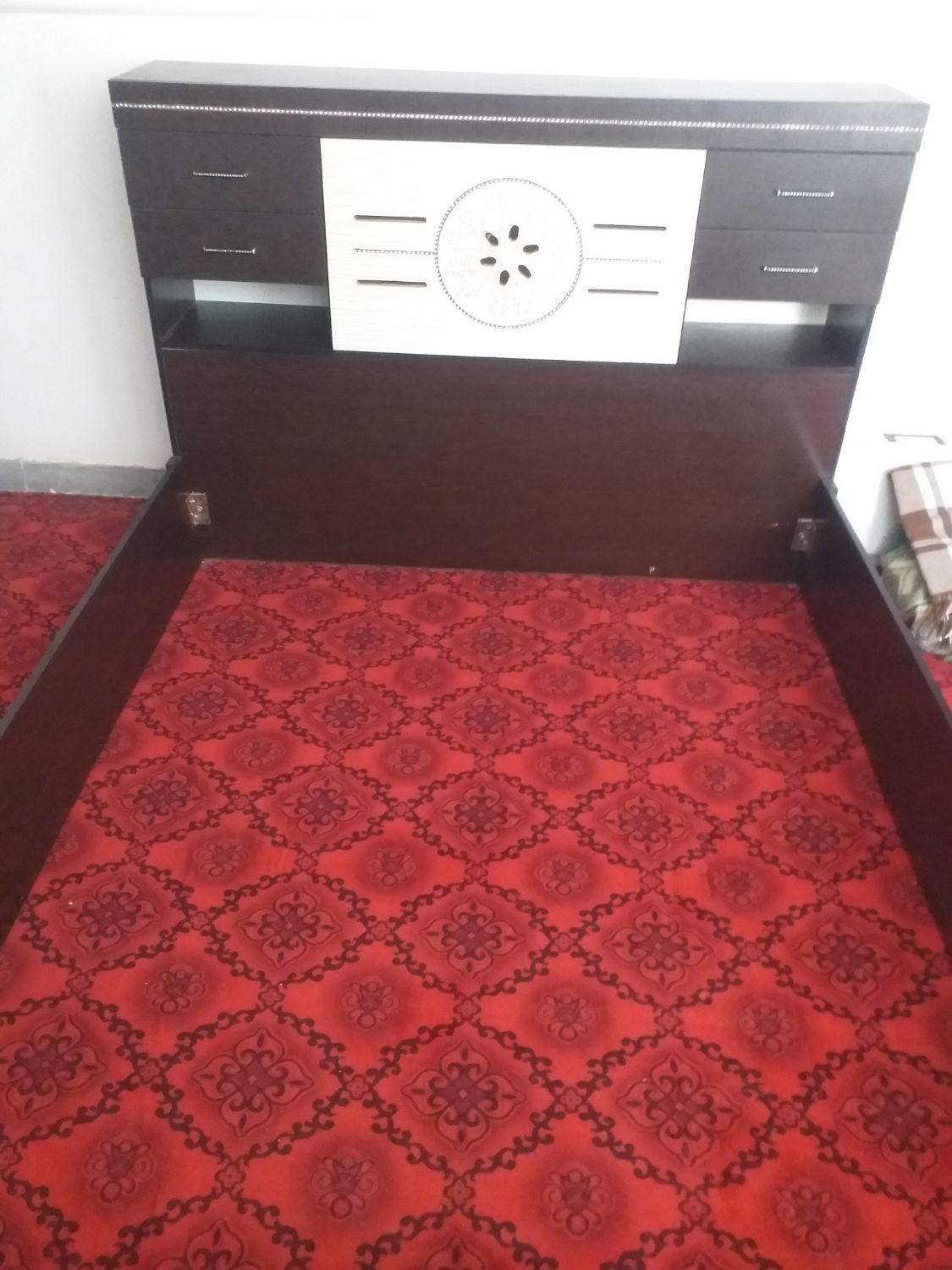 تخت خواب دونفره بدون تشک|تخت و سرویس خواب|الوند, |دیوار