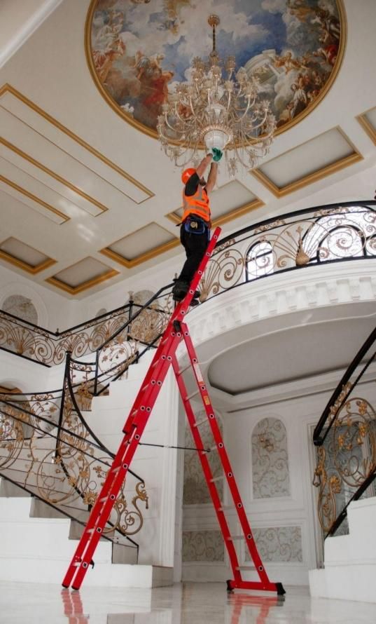 نردبان آلمینیوم چهار تکه(مفصلی)|ابزارآلات|شهرکرد, |دیوار