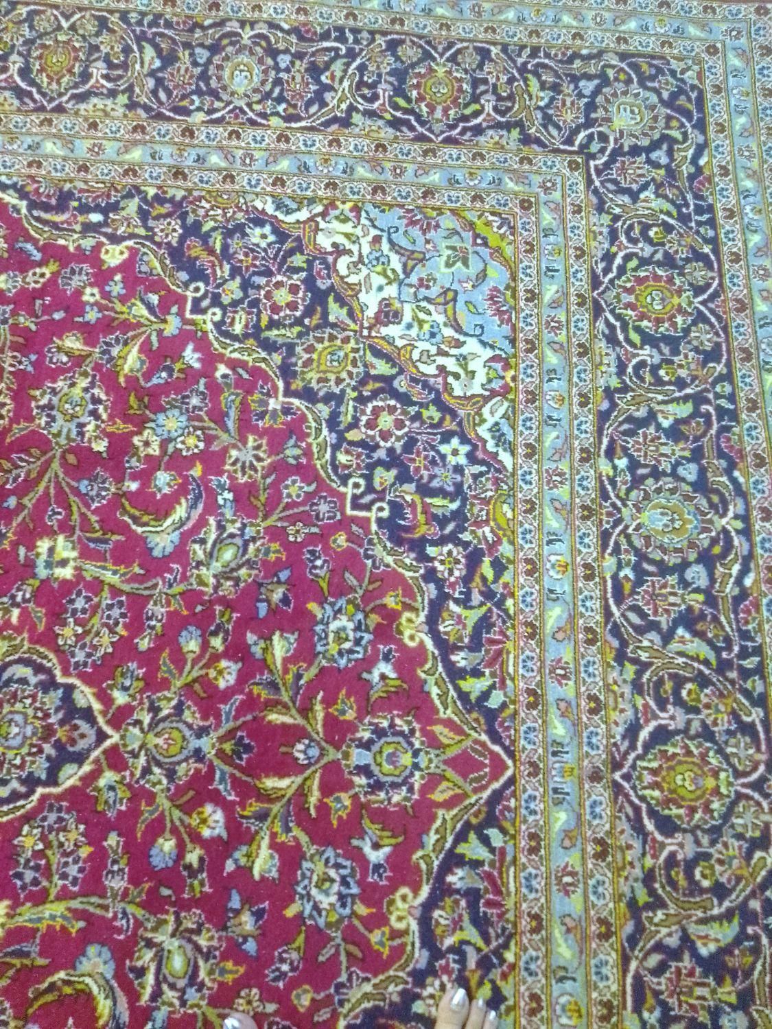 فرش ۱۲ متری دستباف نائین کاشان لاکی سالم|فرش|پردیس, فاز ۲|دیوار