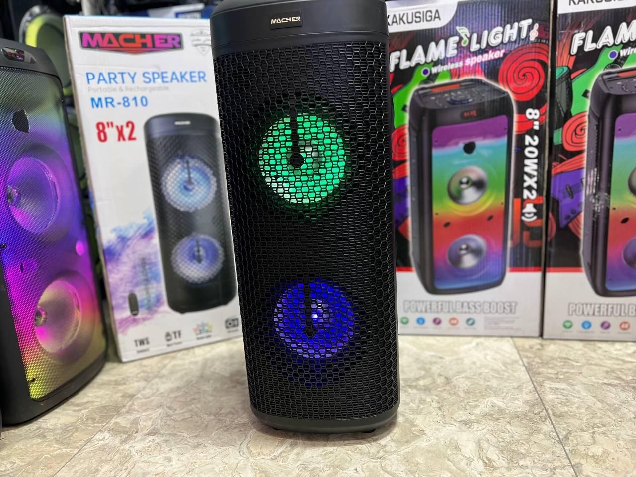 اسپیکر پارتی باکس MACHER MR810 (میکروفون بیسیم)|سیستم صوتی خانگی|گرگان, |دیوار
