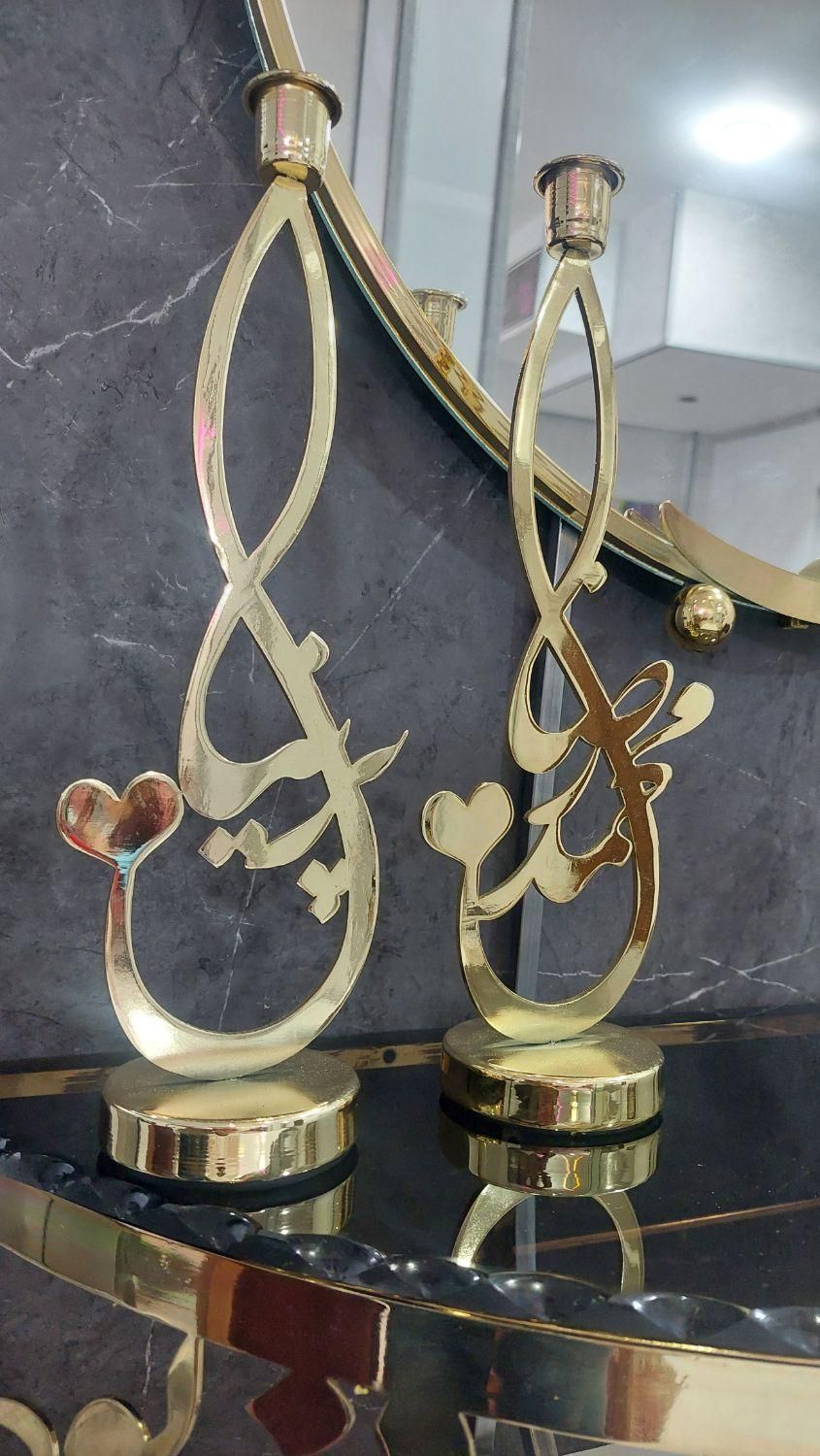 آینه شمعدان و کنسول کالیگرافی اسم ست ۵تکه|آینه|خمینی‌شهر, |دیوار