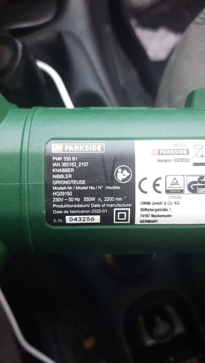 ورق‌بر برقی پارکساید PMK 550 B1 نو|ابزارآلات|تهران, شهرک دریا|دیوار