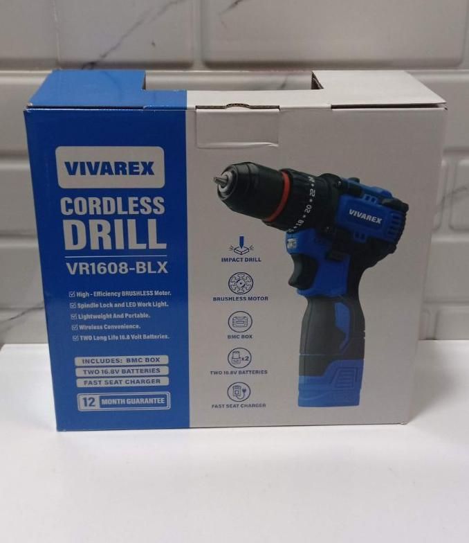 دریل شارژی چکشی براشلس 16.8 ولت ویوارکس VR1608-BLX|ابزارآلات|رشت, پل تالشان|دیوار
