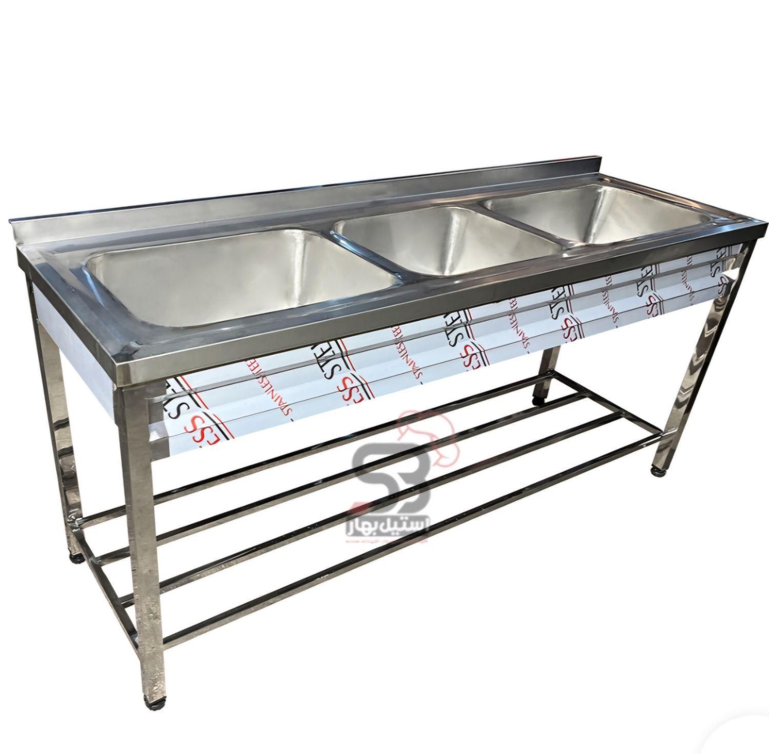 سینک صنعتی کابینتی ۱۲۰،۱۵۰،۱۹۰ سانتی/میزکار استیل|کافیشاپ و رستوران|مشهد, توس (بلوار توس)|دیوار