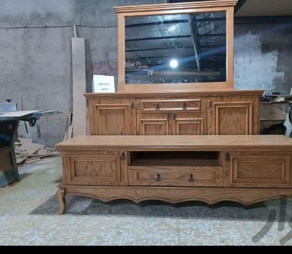 چوبی کنسول آینه کلاسیک.آینه کنسول کلاسیک|بوفه، ویترین، کنسول|خرم‌آباد, |دیوار