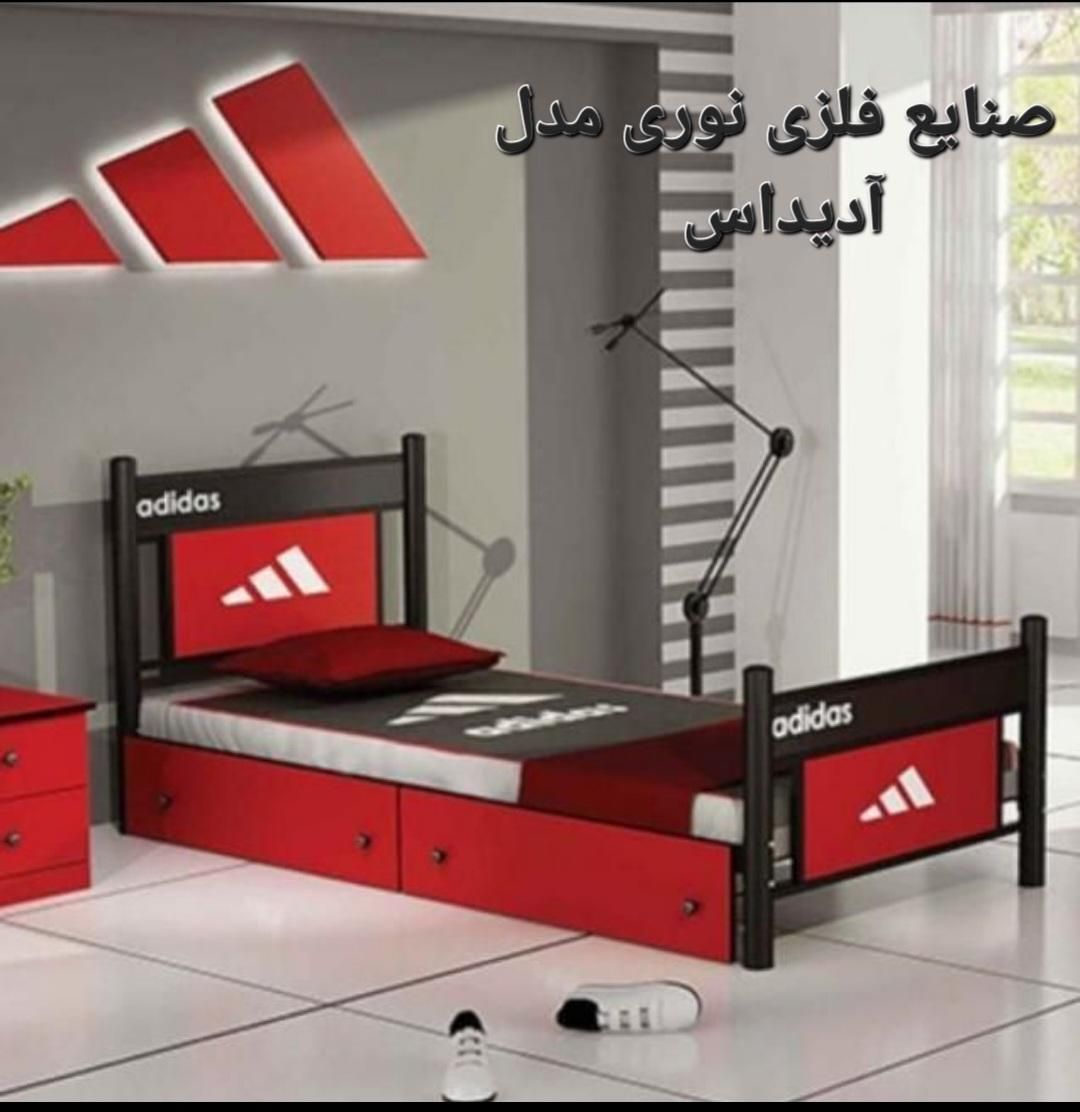 تختخواب یکنفره فلزی مدل اپل (صنایع فلزی نوری)|تخت و سرویس خواب|مشهد, خواجه ربیع|دیوار