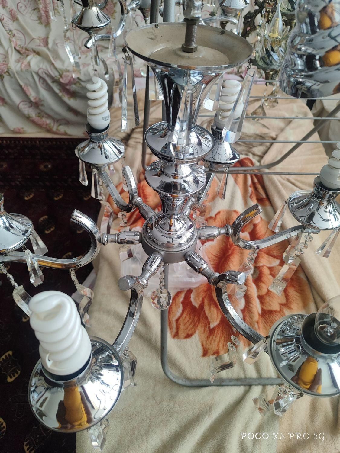 لوستر کریستالی|لوستر و چراغ آویز|اصفهان, شیخ طوسی|دیوار